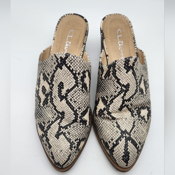 Chinese Laundry Women's Snake Print Slip On Heeled Mules Shoes Size 7 M - Picture 2 of 10